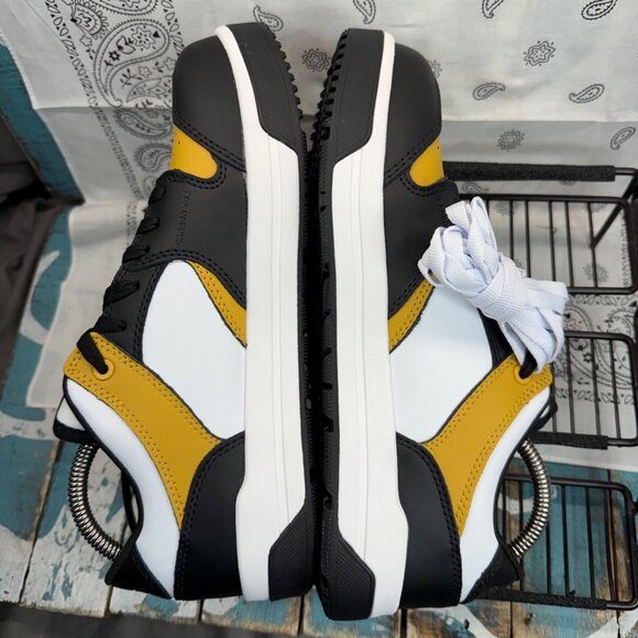 NEW KEEN Overton Work Shoe (Carbon Toe) Leather Yellow/White/Black Mens Sz 9D - Picture 9 of 9